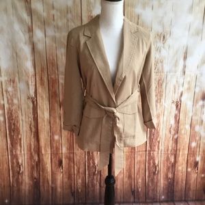 Re;named Tan Trench Blazer